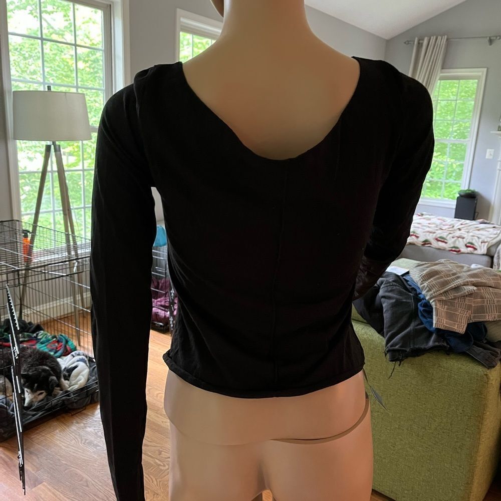 Storets Tatum Asymmetrical Black Lightweight Cardigan Sz S/M Nwt — image 5 of 8